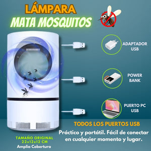 Lámpara mata zancudos y mosquitos